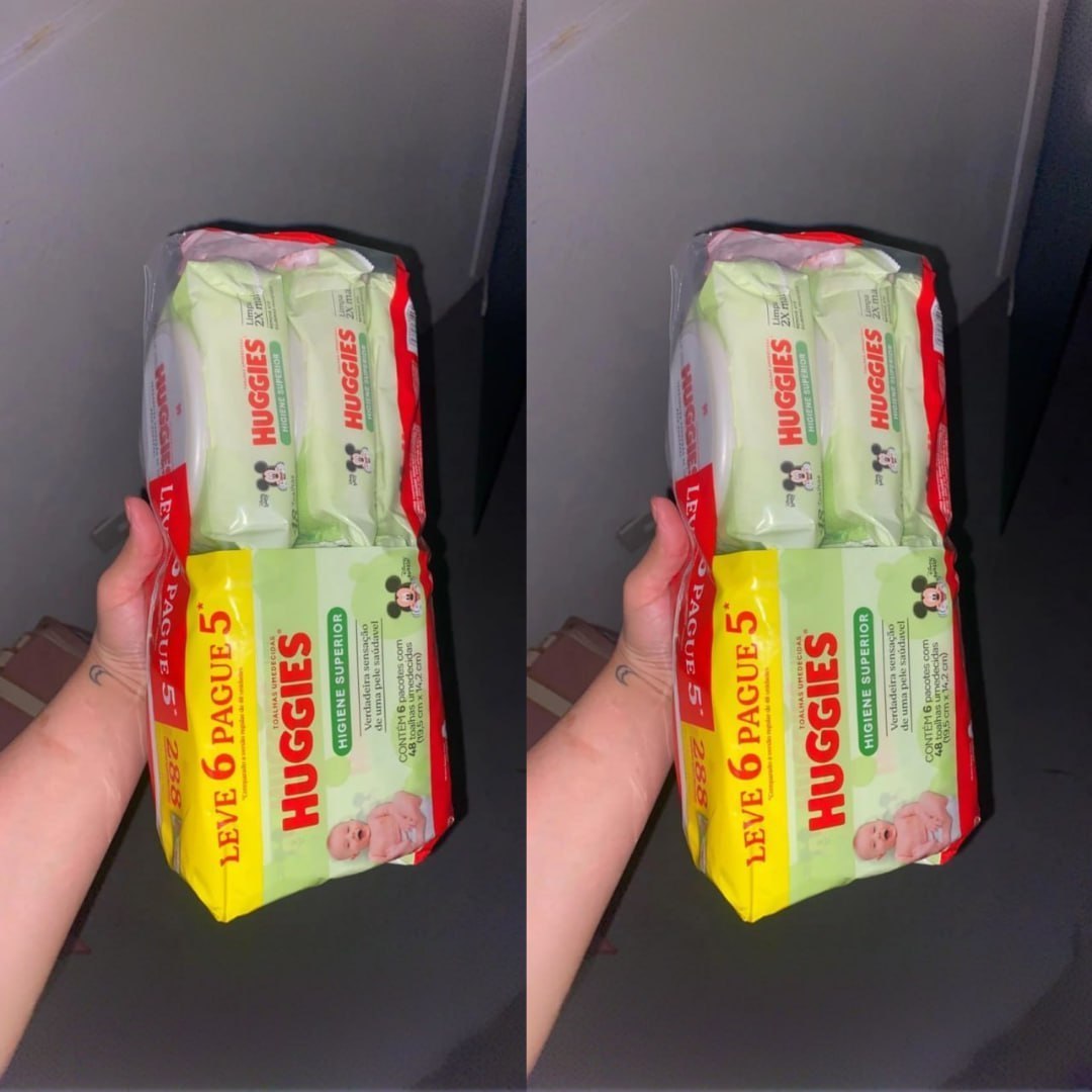 Lenços Huggies Higiene Superior Limpam 2x Mais 6 x 48 Un