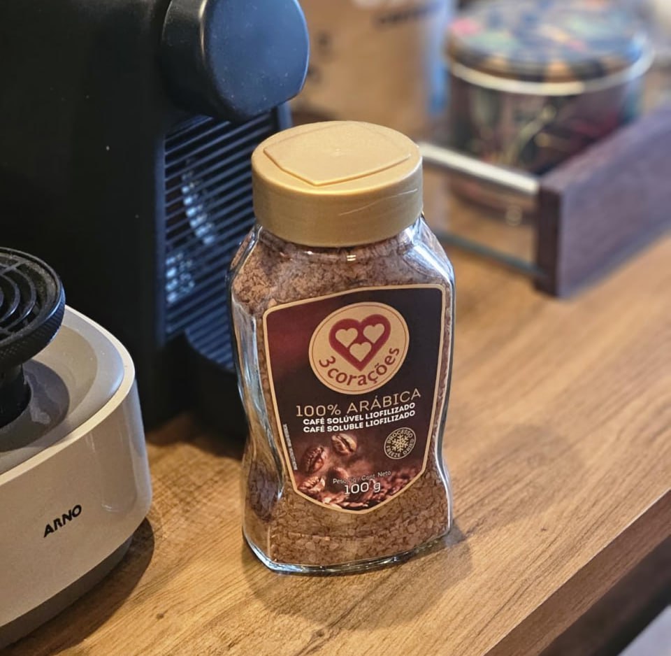 3 Corações Café Solúvel Liofilizado Vidro 100G