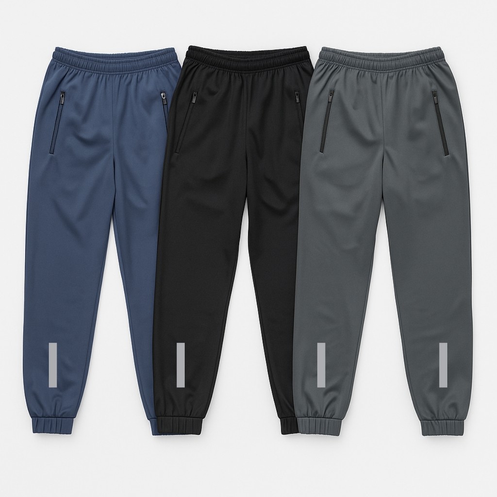 Kit Calças Chimpa Academia Masculina Adulta com Bolso Zíper Flanelada Jogger Quentinha