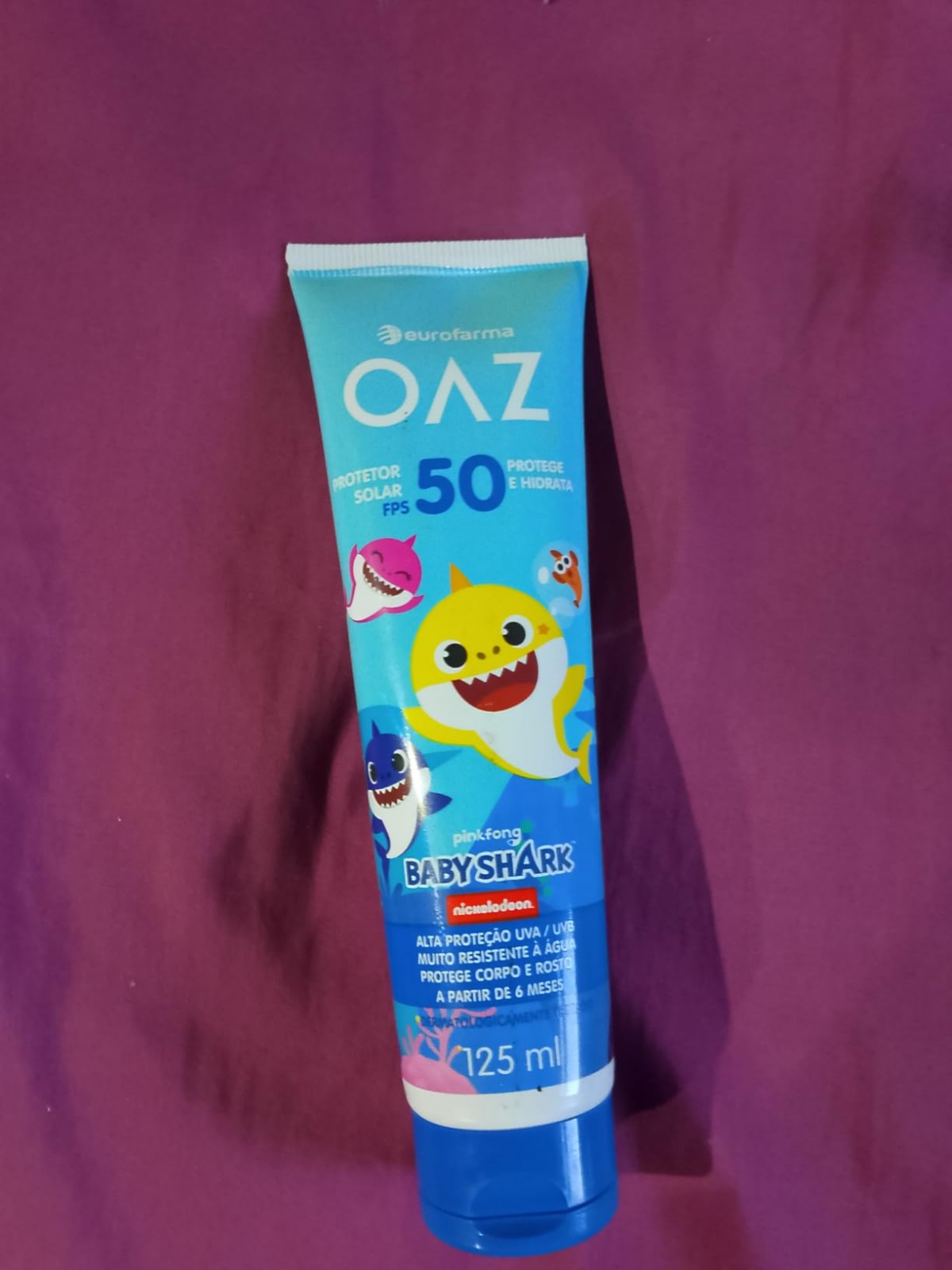 OAZ Protetor Solar Baby Shark 50FPS 125ML