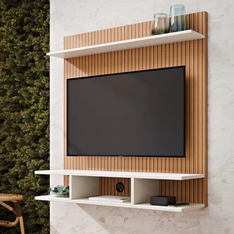 Suporte Painel Onix Para Tv 32 Polegadas 90x90 Cm Prateleiras